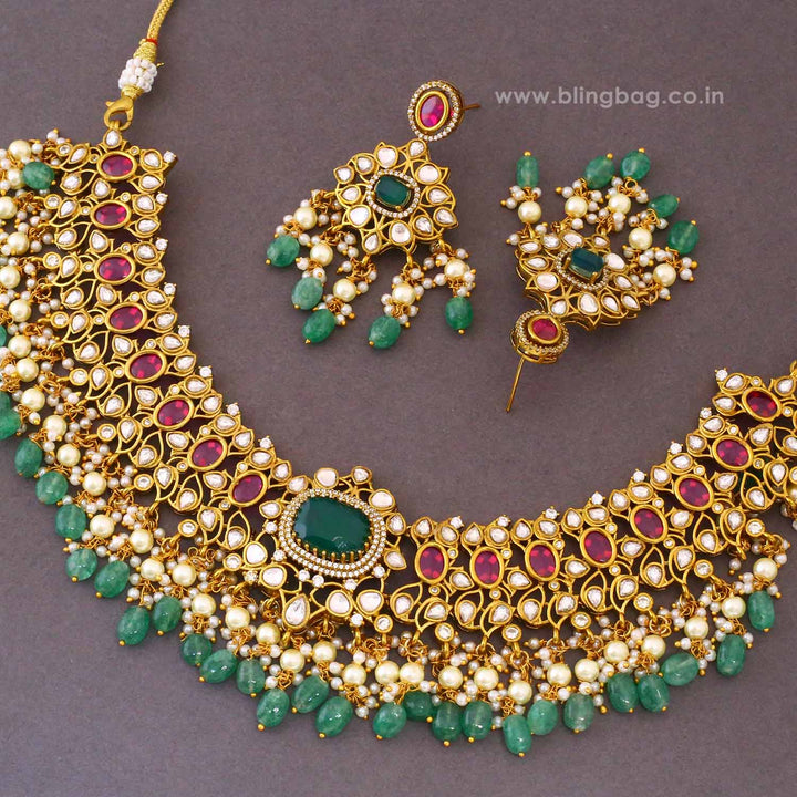 Multicolor Aavisha Antique Jewellery Set- New Arrival