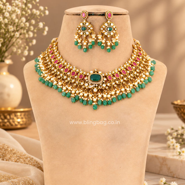 Multicolor Aavisha Antique Jewellery Set- New Arrival
