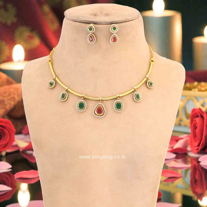 Multicolor Abiba Antique Jewellery Set - New Arrival