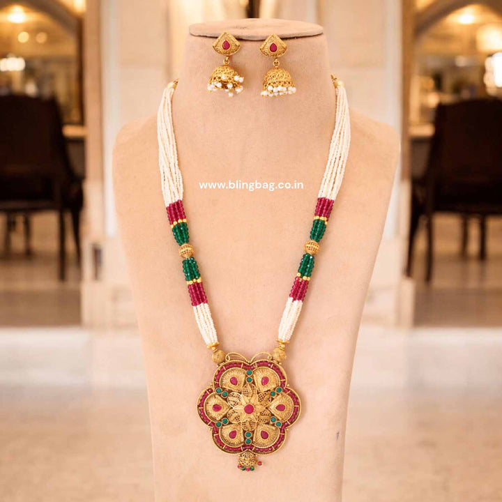 Multicolor Acyuta Antique Jewellery Set- New Arrival