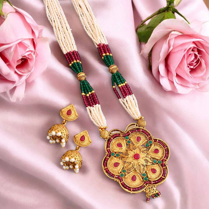 Multicolor Acyuta Antique Jewellery Set- New Arrival