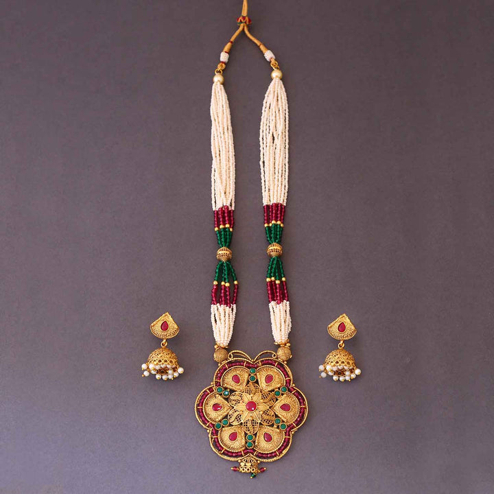 Multicolor Acyuta Antique Jewellery Set- New Arrival