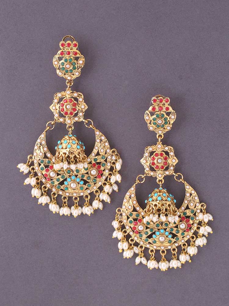 Multicolor Adhika Ethnic Chaandbalis