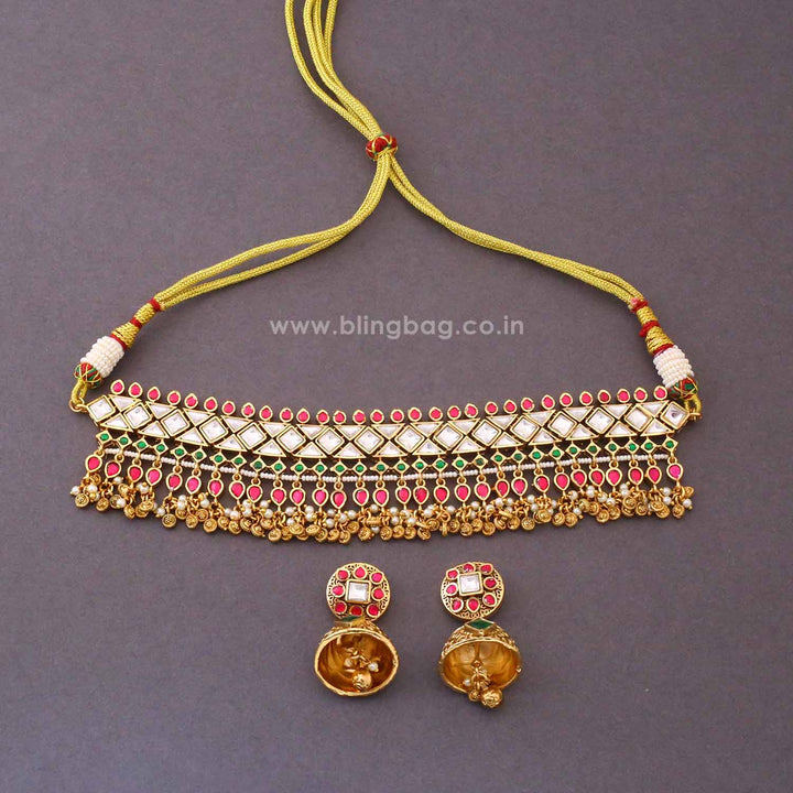 Multicolor Adishri Antique Jewellery Set - New Arrival