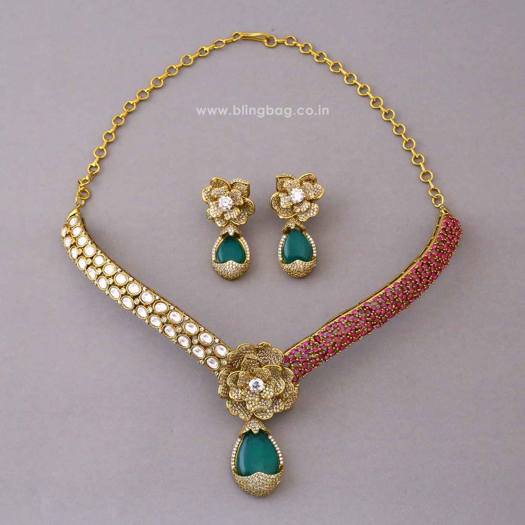 Multicolor Adore Victorian Jewellery Set - New Arrival