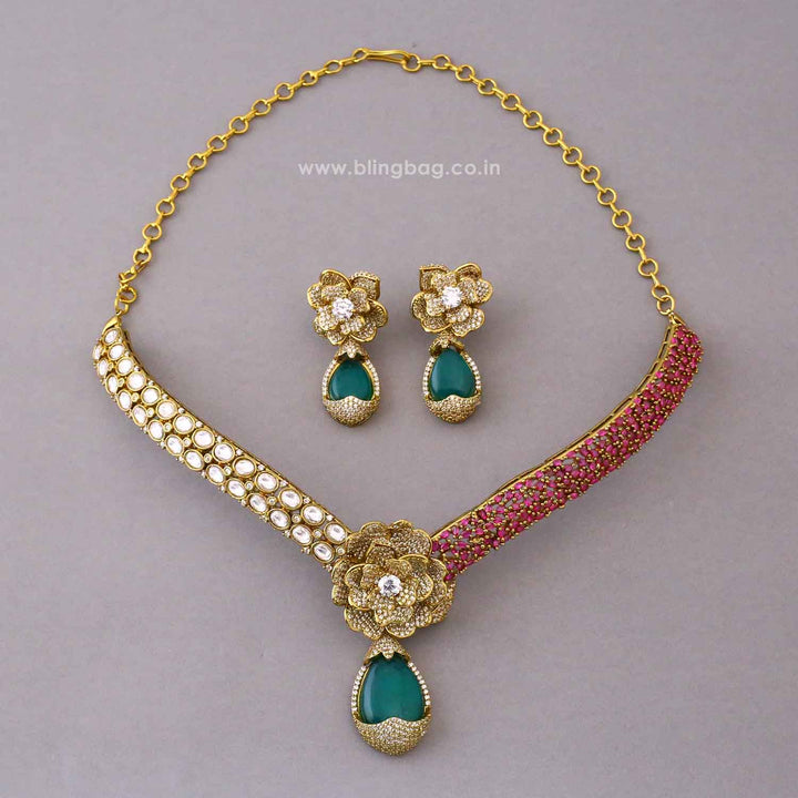 Multicolor Adore Victorian Jewellery Set - New Arrival