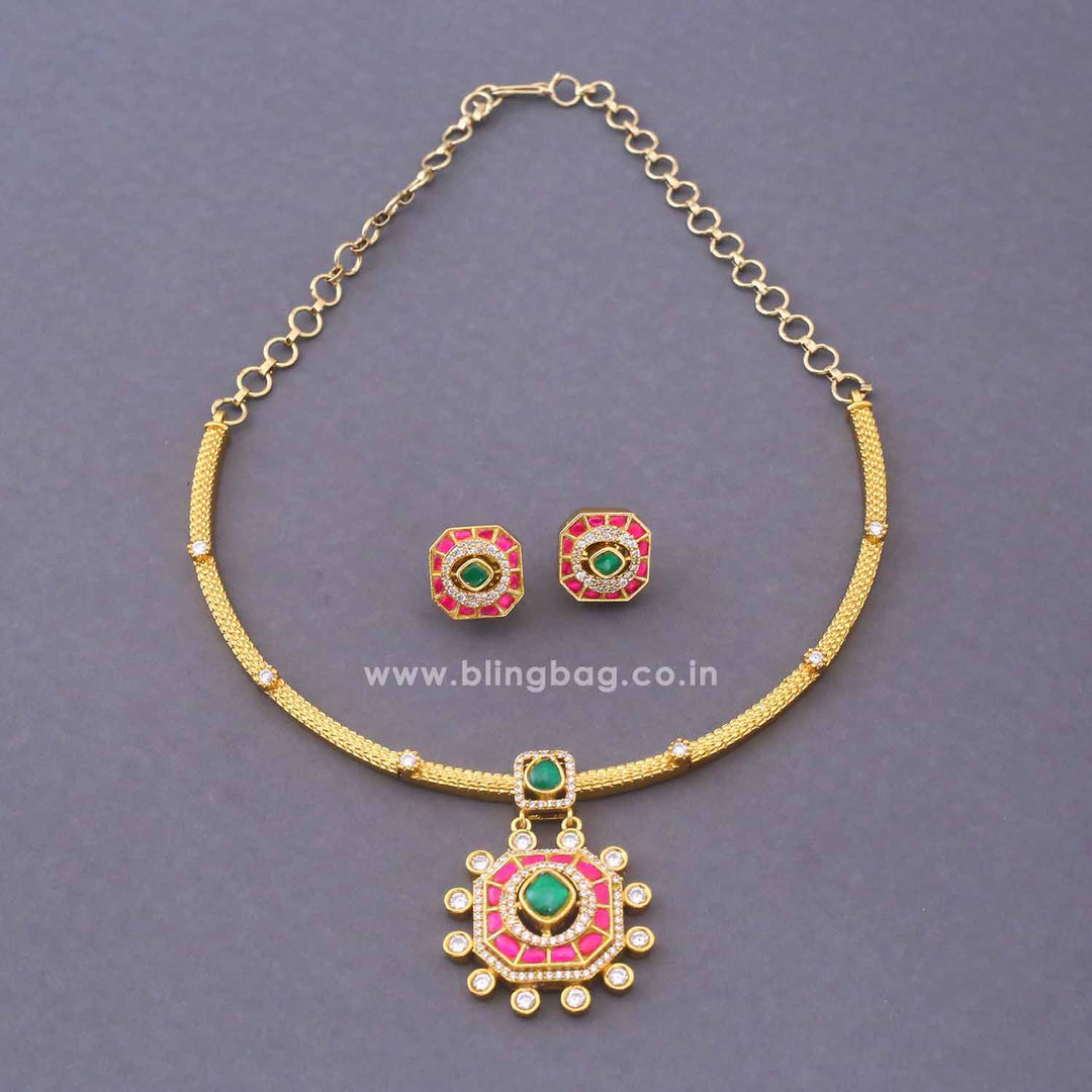 Multicolor Agata Hasli Antique Jewellery Set - New Arrival