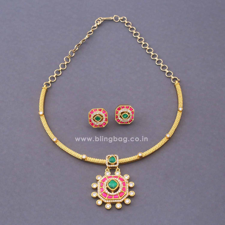 Multicolor Agata Hasli Antique Jewellery Set - New Arrival