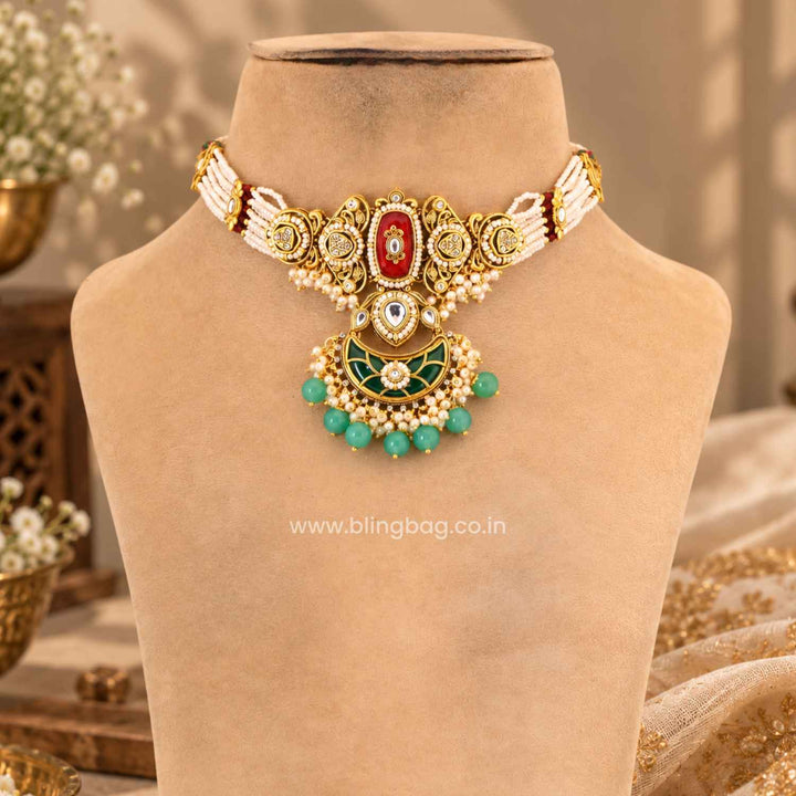 Multicolor Ahanvi Kundan Jewellery Set - New Arrival