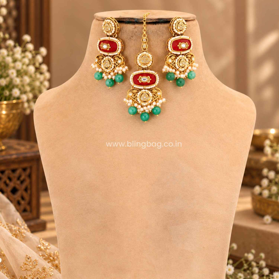 Multicolor Ahanvi Kundan Jewellery Set - New Arrival