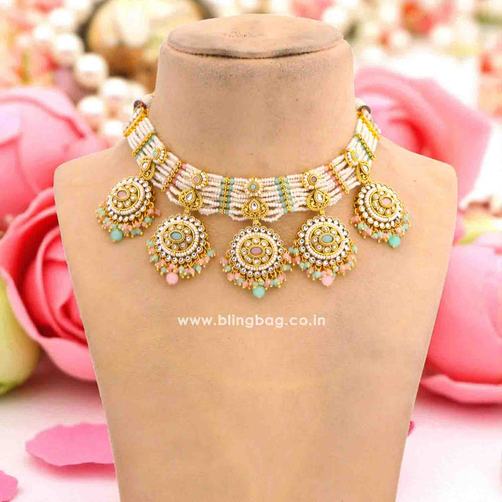 Multicolor Ahilya Kundan Jewellery Set