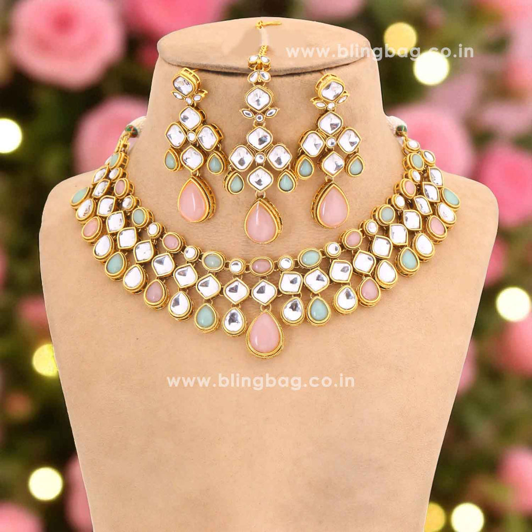 Multicolor Ahlami Kundan Jewellery Set