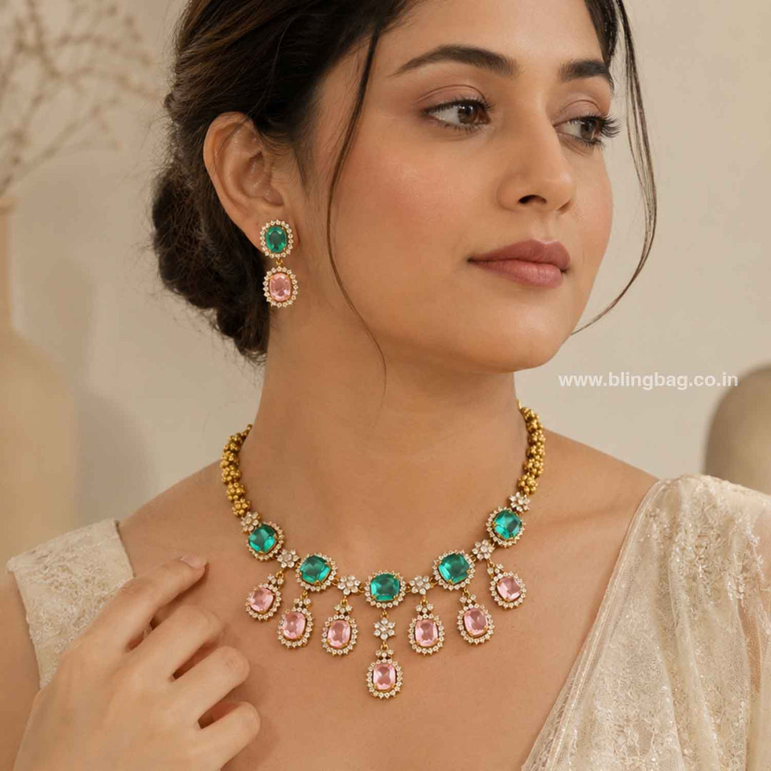 Multicolor Alessiaa Victorian Jewellery Set - New Arrival