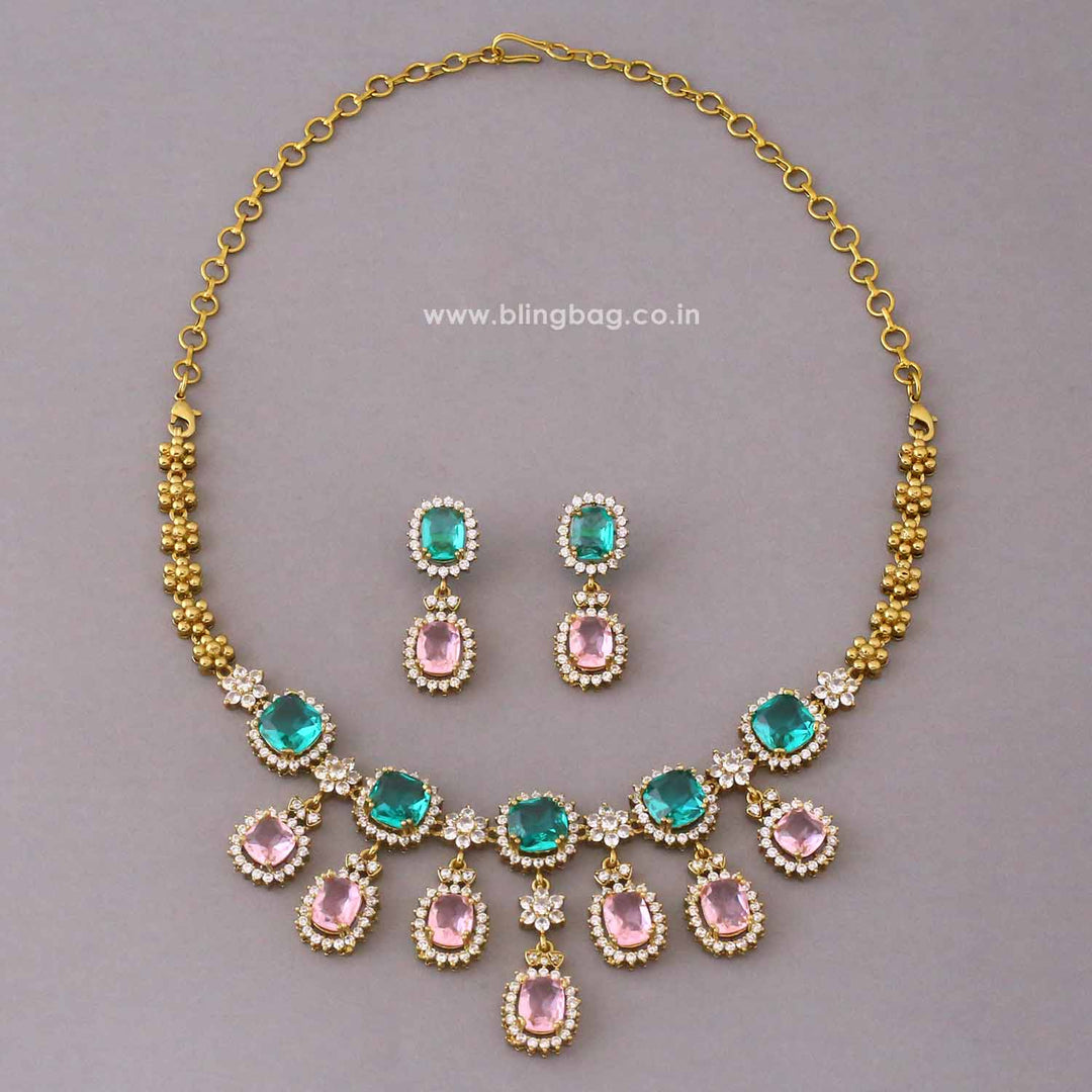 Multicolor Alessiaa Victorian Jewellery Set - New Arrival