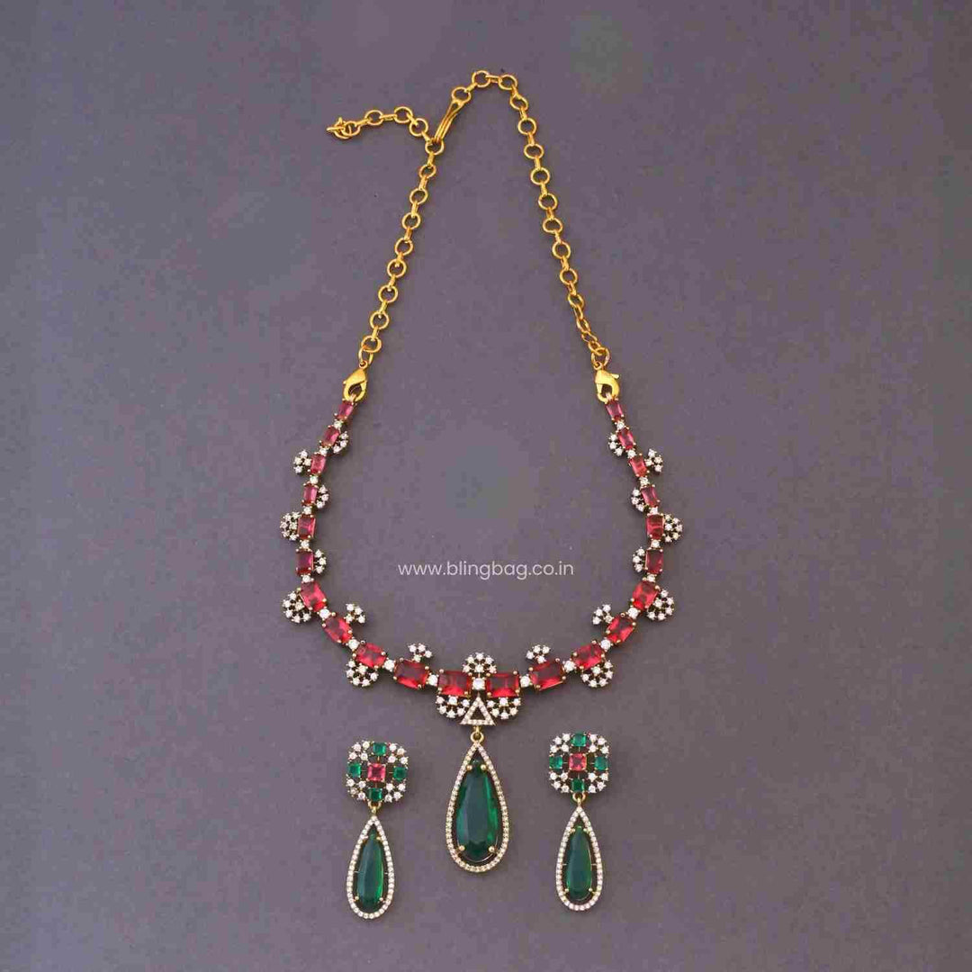 Multicolor Alicea Victorian Jewellery Set - New Arrival