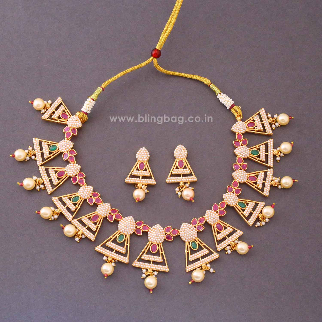 Multicolor Alvisha Antique Jewellery Set - New Arrival