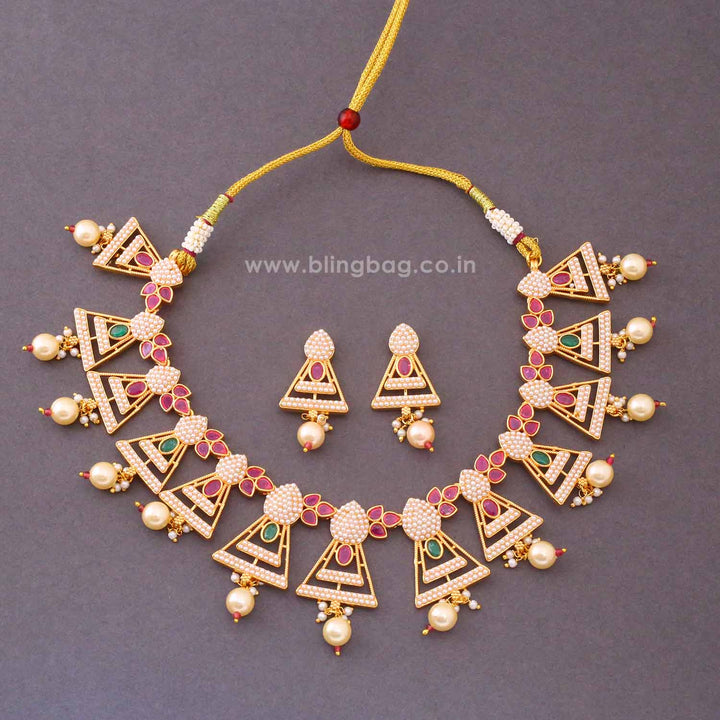 Multicolor Alvisha Antique Jewellery Set - New Arrival