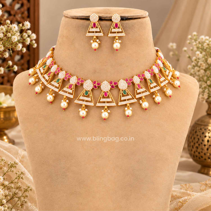 Multicolor Alvisha Antique Jewellery Set - New Arrival