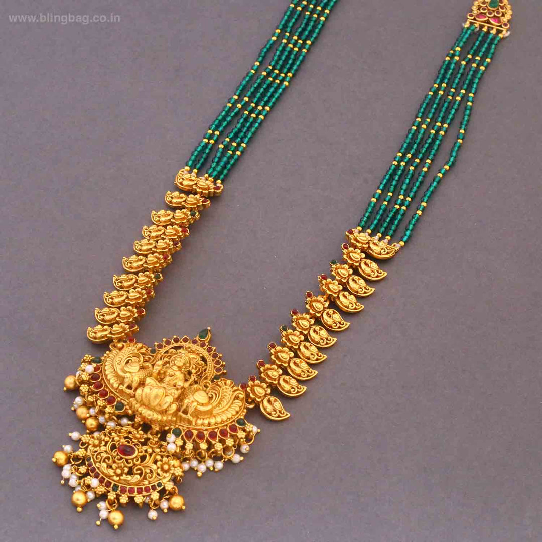 Multicolor Ambalikaa Bridal Temple Jewellery Set - New Arrival