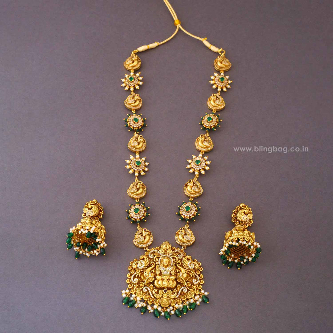 Multicolor Ambikai Temple Jewellery Set- New Arrival