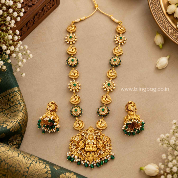 Multicolor Ambikai Temple Jewellery Set- New Arrival