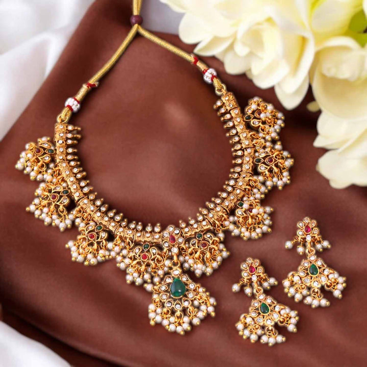 Multicolor Amolika Antique Jewellery Set