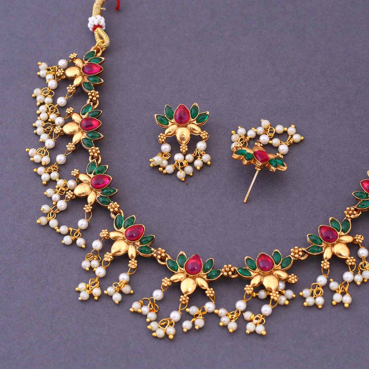 Multicolor Anachi Antique Jewellery Set - New Arrival