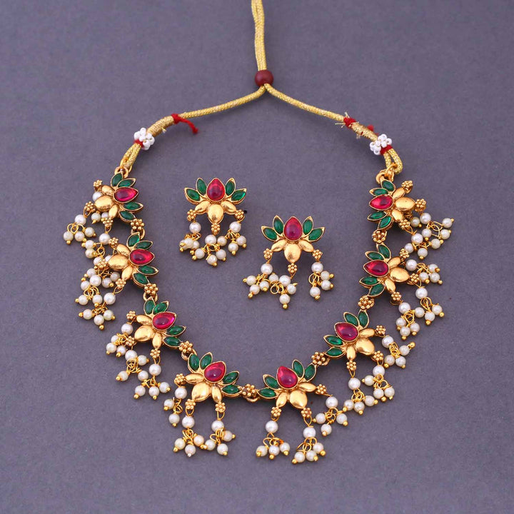 Multicolor Anachi Antique Jewellery Set - New Arrival