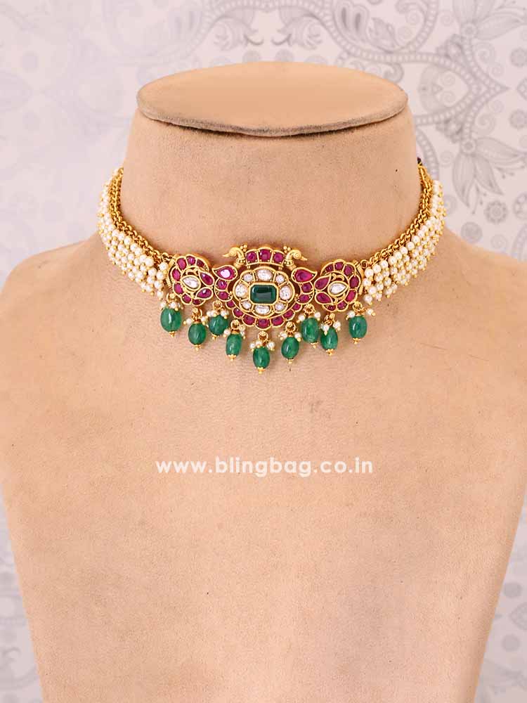 Multicolor Andiran Antique Jewellery Set
