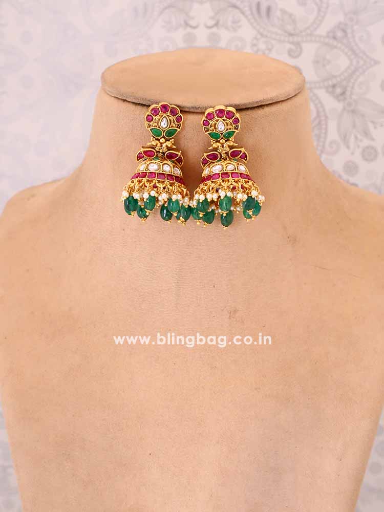 Multicolor Andiran Antique Jewellery Set