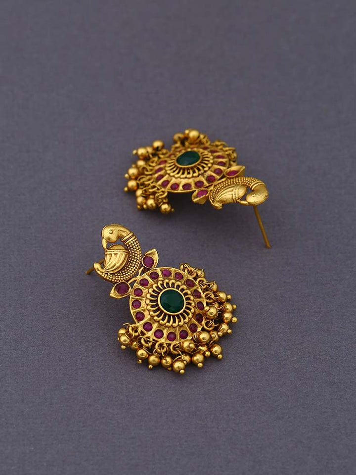 Multicolor Anikan Temple Danglers