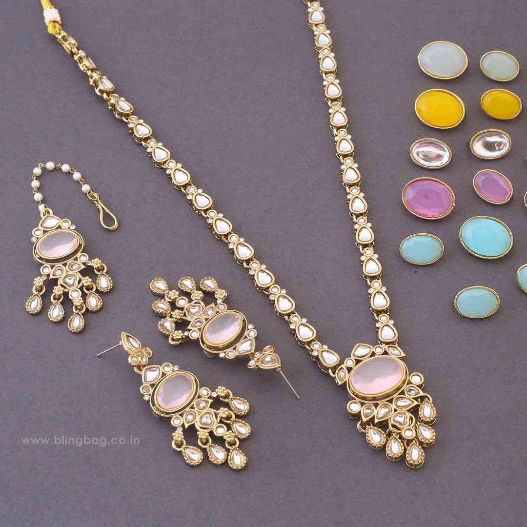 Multicolor Anikashi Kundan Jewellery Set