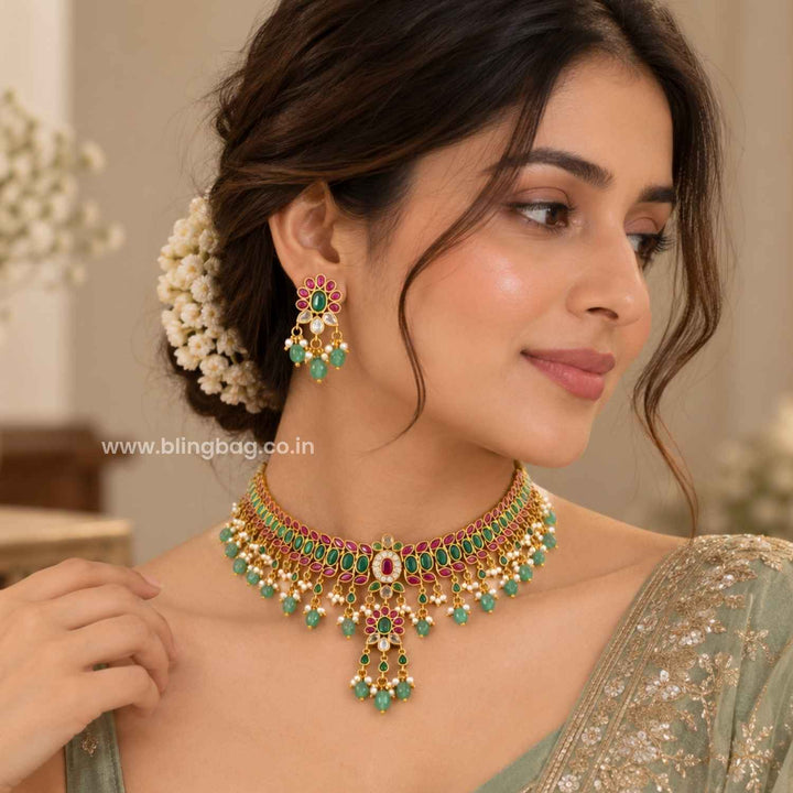 Multicolor Anira Antique Jewellery Set- New Arrival
