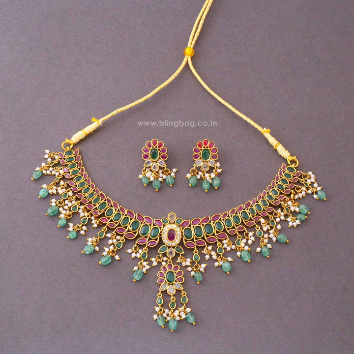 Multicolor Anira Antique Jewellery Set- New Arrival