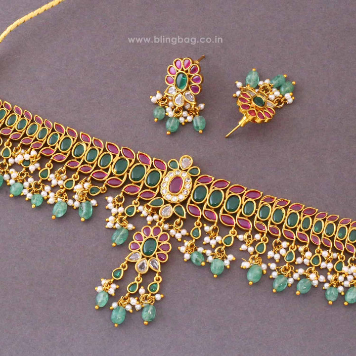 Multicolor Anira Antique Jewellery Set- New Arrival