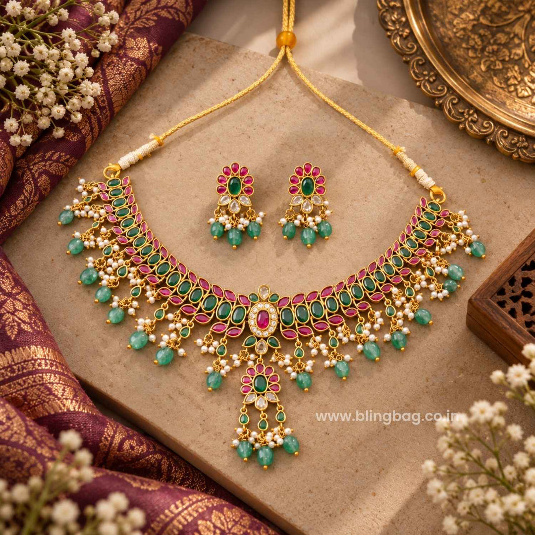 Multicolor Anira Antique Jewellery Set- New Arrival