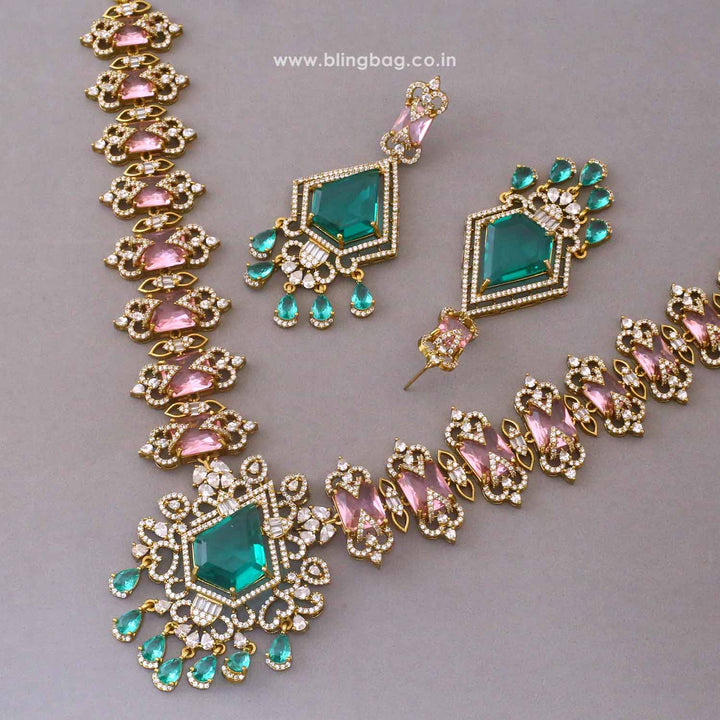 Multicolor Annalyn Victorian Jewellery Set - New Arrival