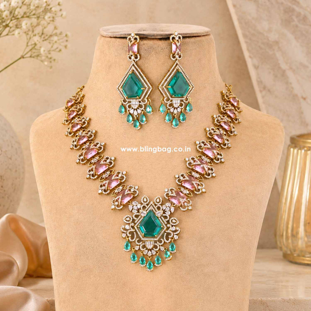 Multicolor Annalyn Victorian Jewellery Set - New Arrival