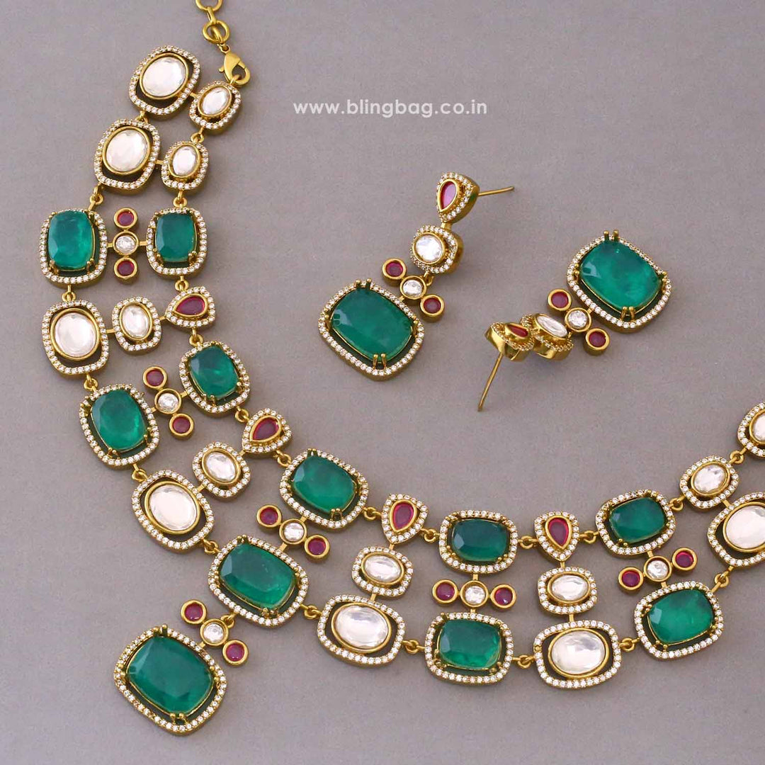Multicolor Annason Victorian Jewellery Set - New Arrival