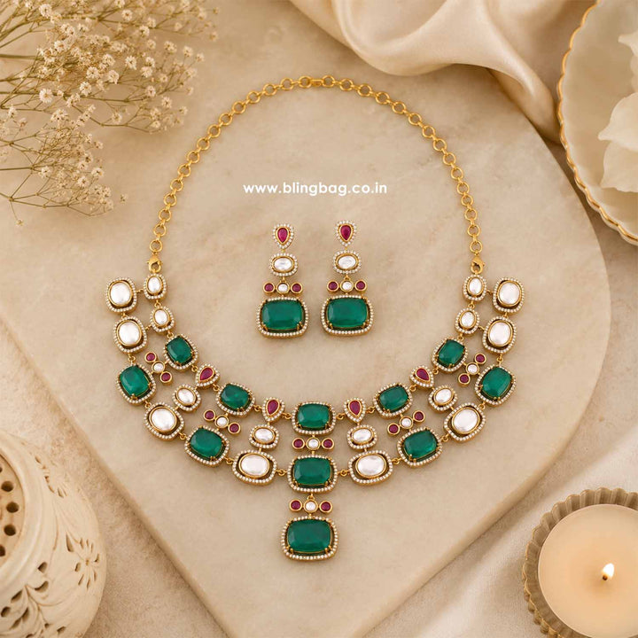 Multicolor Annason Victorian Jewellery Set - New Arrival