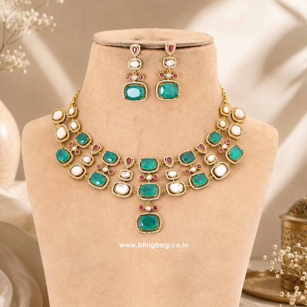 Multicolor Annason Victorian Jewellery Set - New Arrival