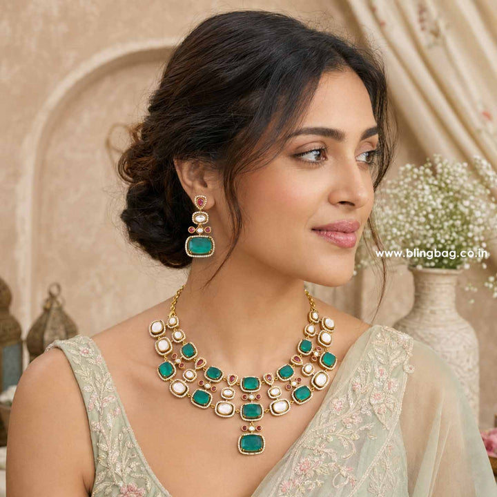 Multicolor Annason Victorian Jewellery Set - New Arrival