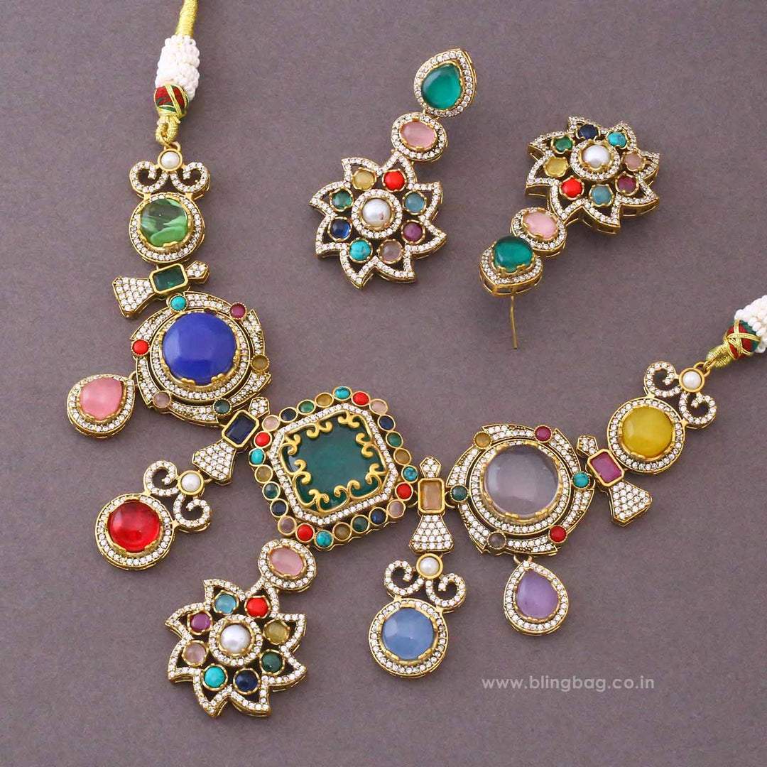 Multicolor Arabella Victorian Jewellery Set - New Arrival