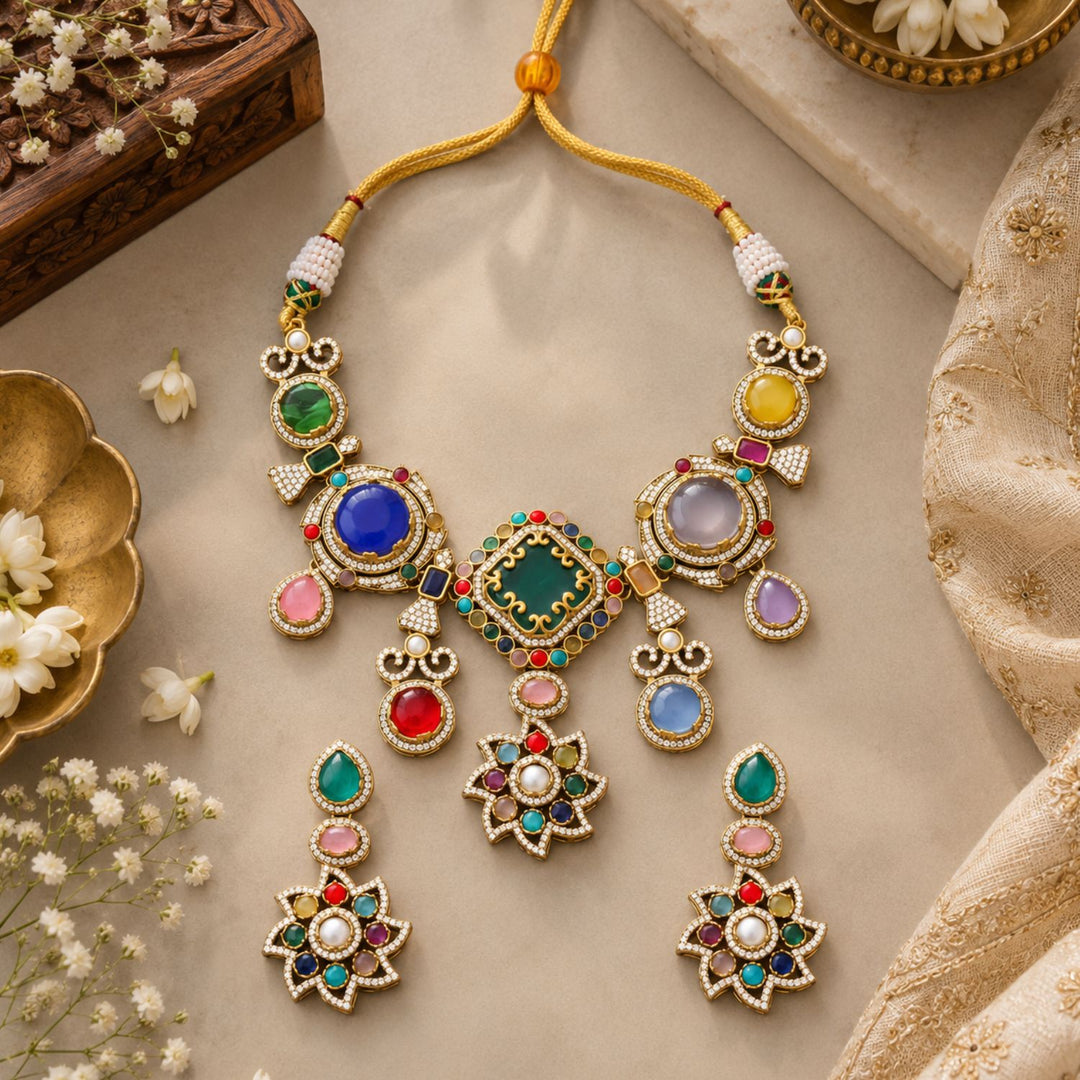 Multicolor Arabella Victorian Jewellery Set - New Arrival