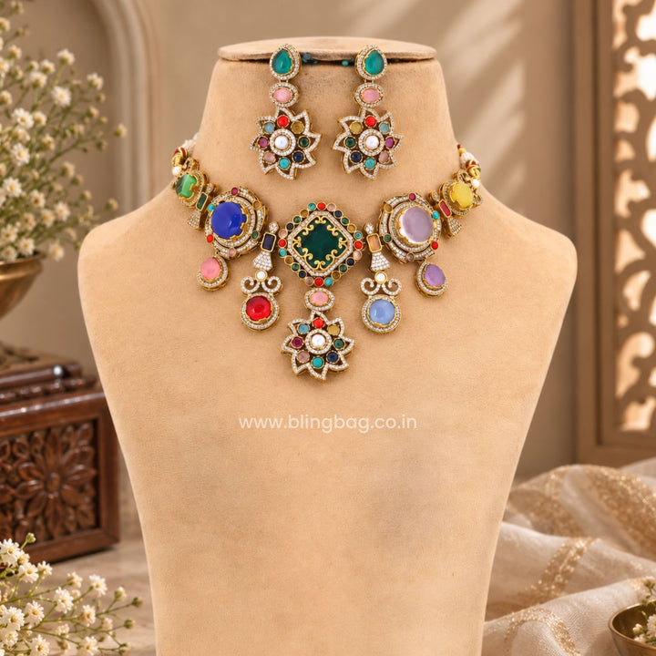 Multicolor Arabella Victorian Jewellery Set - New Arrival