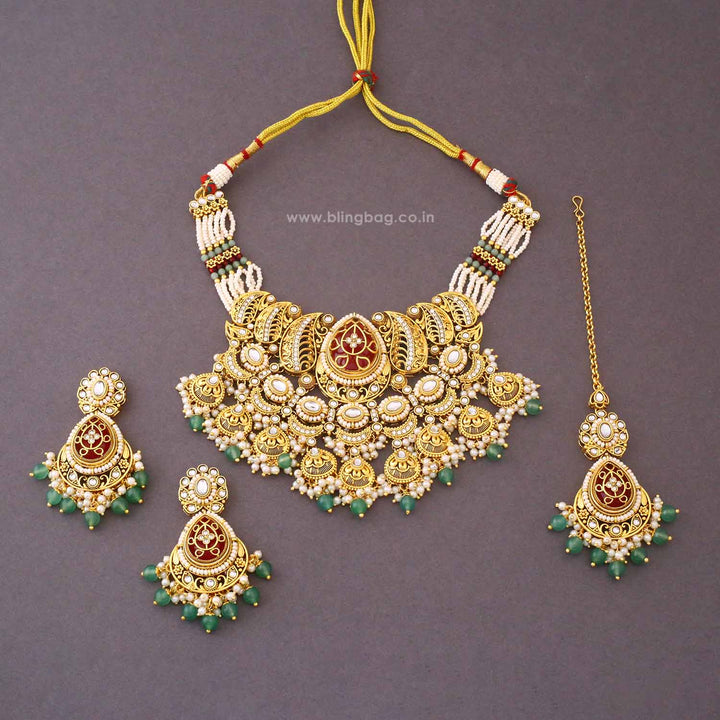 Multicolor Aranya Kundan Jewellery Set - New Arrival