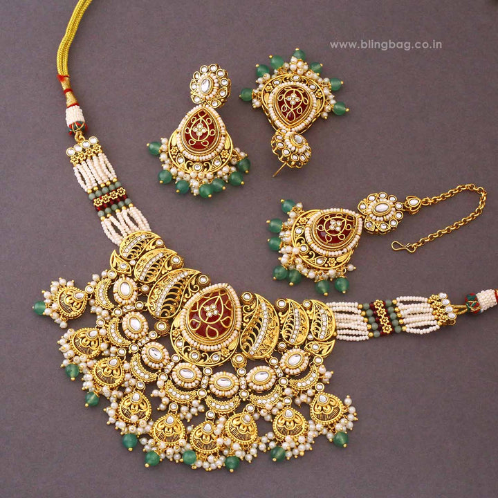 Multicolor Aranya Kundan Jewellery Set - New Arrival