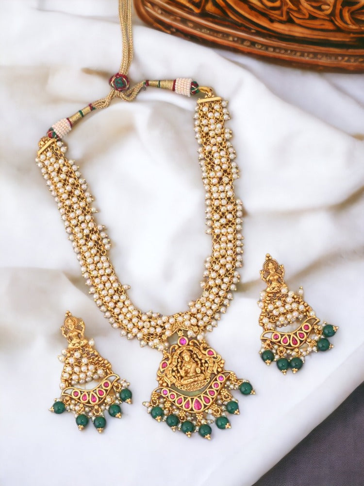 Multicolor Aranyani Temple Jewellery Set