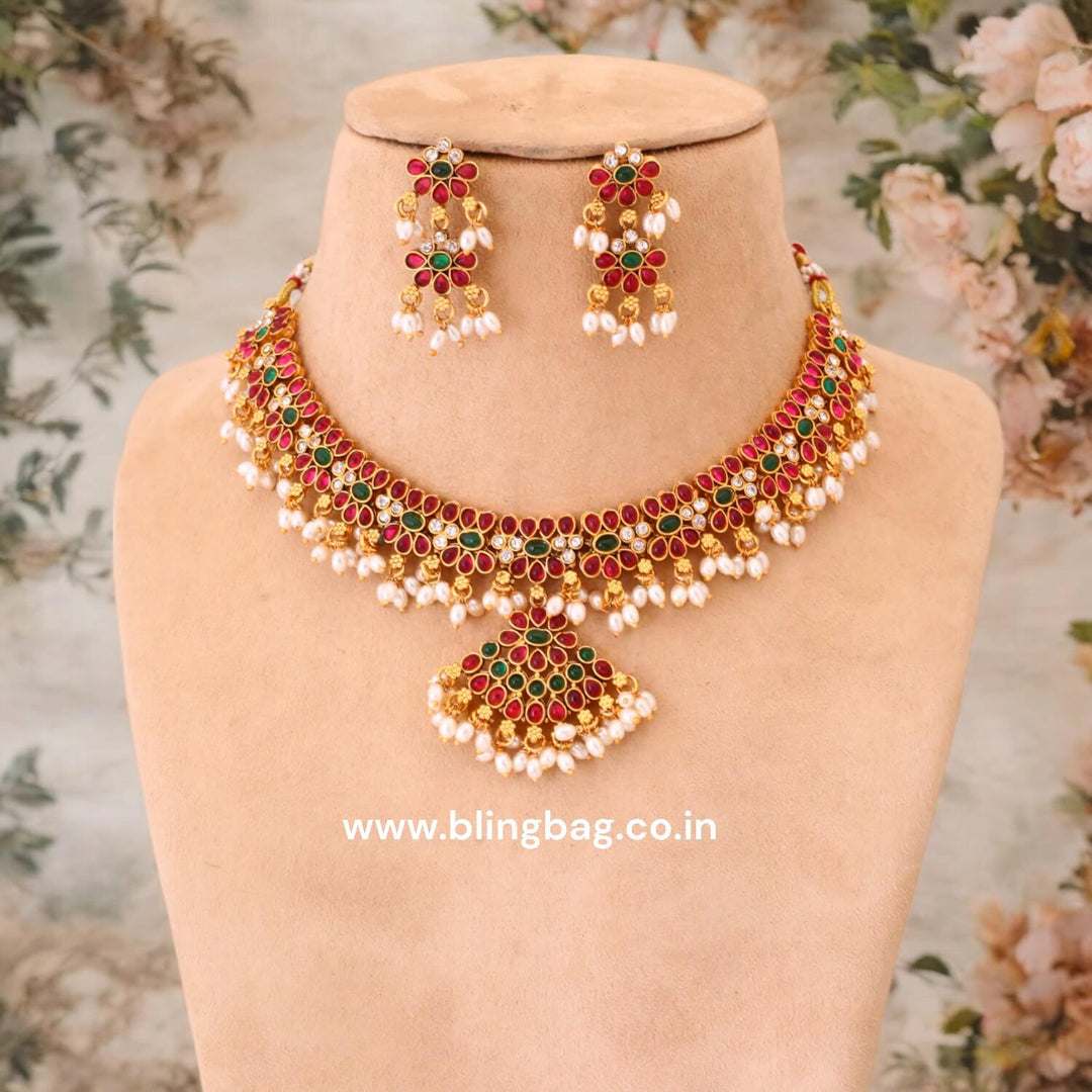 Multicolor Arati Antique Jewellery Set - New Arrival