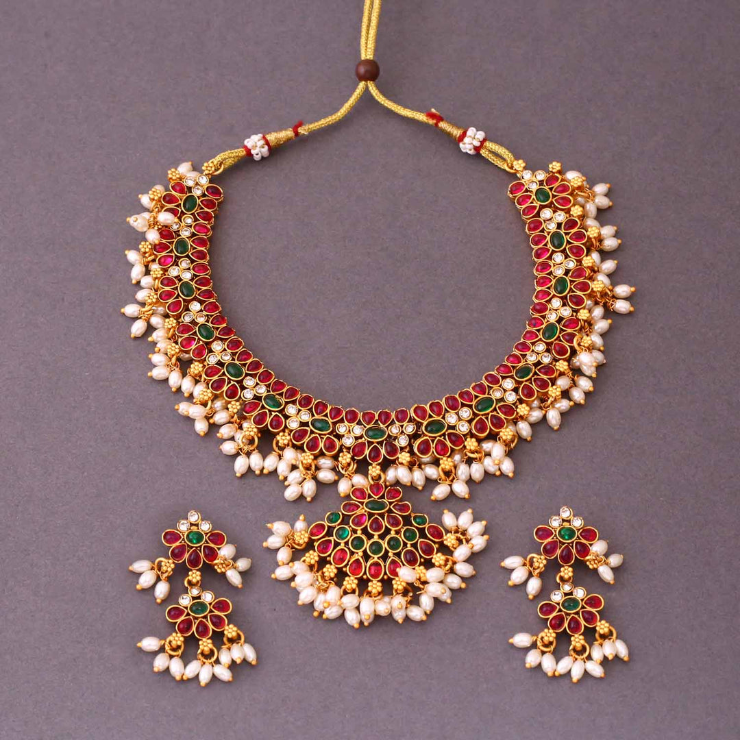 Multicolor Arati Antique Jewellery Set - New Arrival